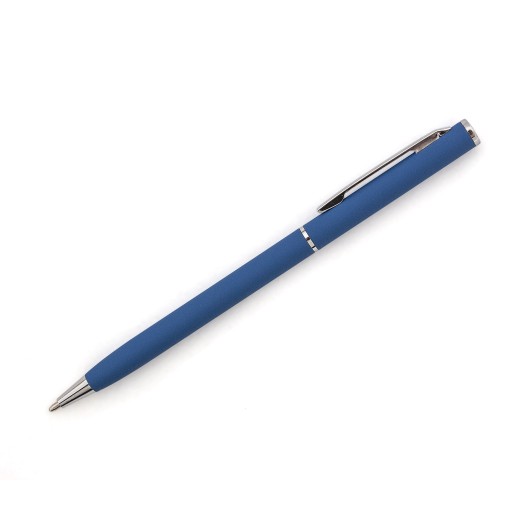 Ручка металева LUNA з покриттям Soft Touch та дзеркальним лого