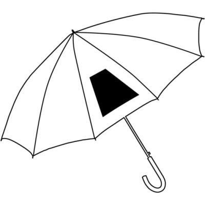 Чорна парасолька тростина з дерев'яною ручкою