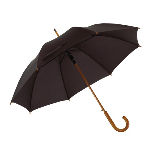 Чорна парасолька тростина з дерев'яною ручкою