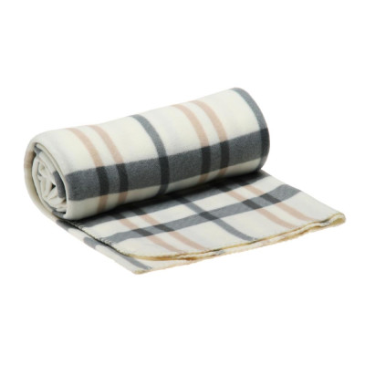 Флісовий плед сірий у клітку