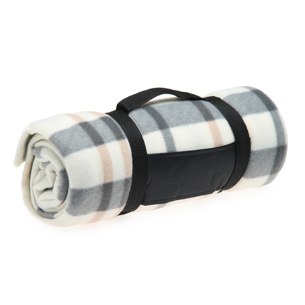 Флісовий плед сірий у клітку