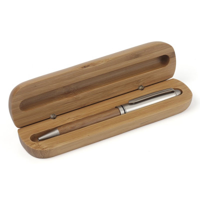 Ручка металлическая с бамбуковыми элементами