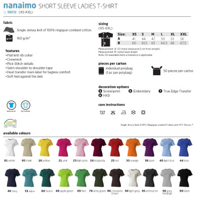 Женская футболка 'Nanaimo Lady' S (Elevate)