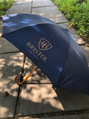 Зонт-трость Snap с деревянной ручкой, автомат