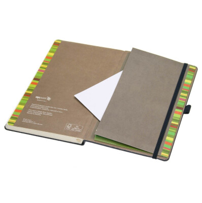 Записная эко-книжка, бумага из переработанных яблок