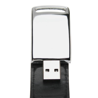 Шкіряна флеш-пам'ять метал + шкіра