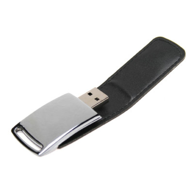 Шкіряна флеш-пам'ять метал + шкіра