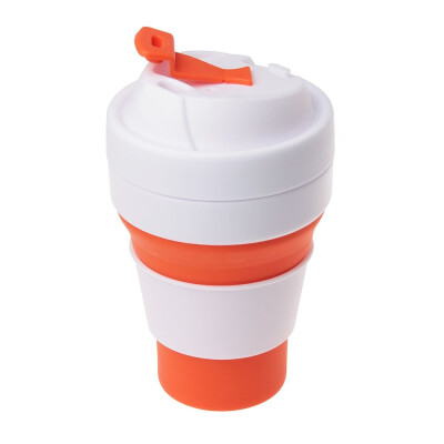 Складана силіконова чашка з кришкою, 355 мл