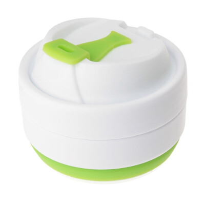 Складана силіконова чашка з кришкою, 355 мл