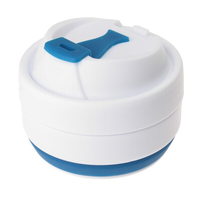 Складана силіконова чашка з кришкою, 355 мл