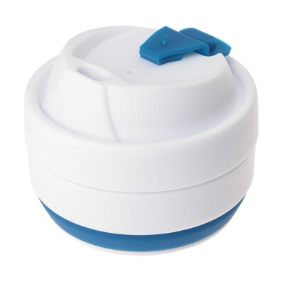 Складана силіконова чашка з кришкою, 355 мл