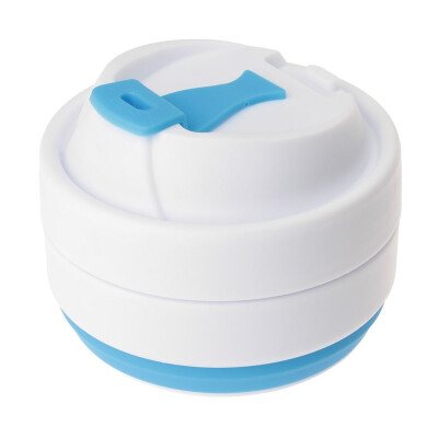 Складана силіконова чашка з кришкою, 355 мл