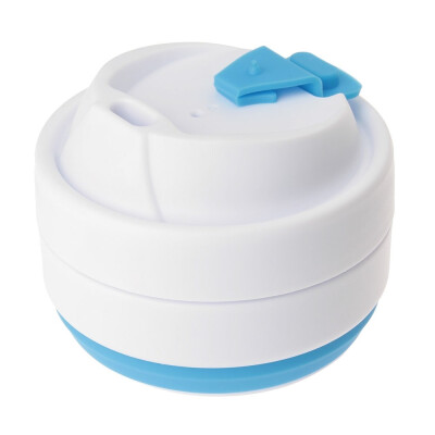 Складана силіконова чашка з кришкою, 355 мл