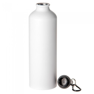 Металлическая бутылка с карабином, 750 мл