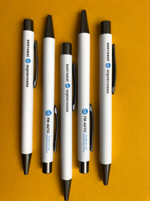 Ручка металева TARA з покриттям Soft Touch під дзеркальне гравіювання