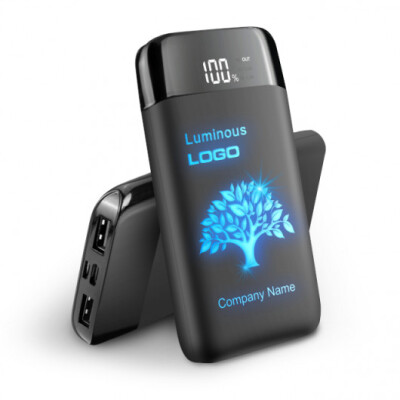 Зарядное устройство LUMIER с покрытием Soft Touch и с подсветкой на 8000 mAh