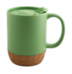 Керамическая кружка KAROLINA, 400 мл с корковой подставкой