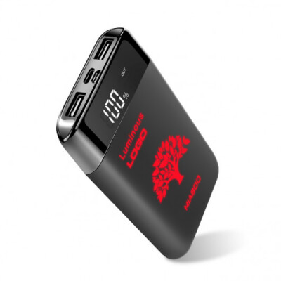 Зарядное устройство LUMIER с покрытием Soft Touch и с подсветкой на 8000 mAh