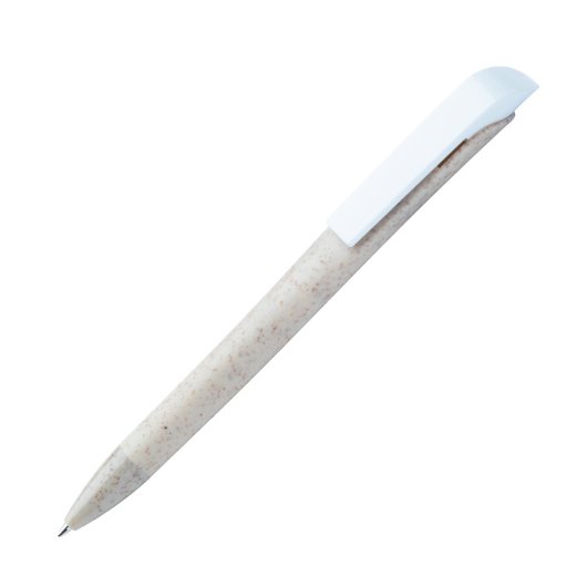 Ручка із переробленого пластику VERBA з білим кліпом