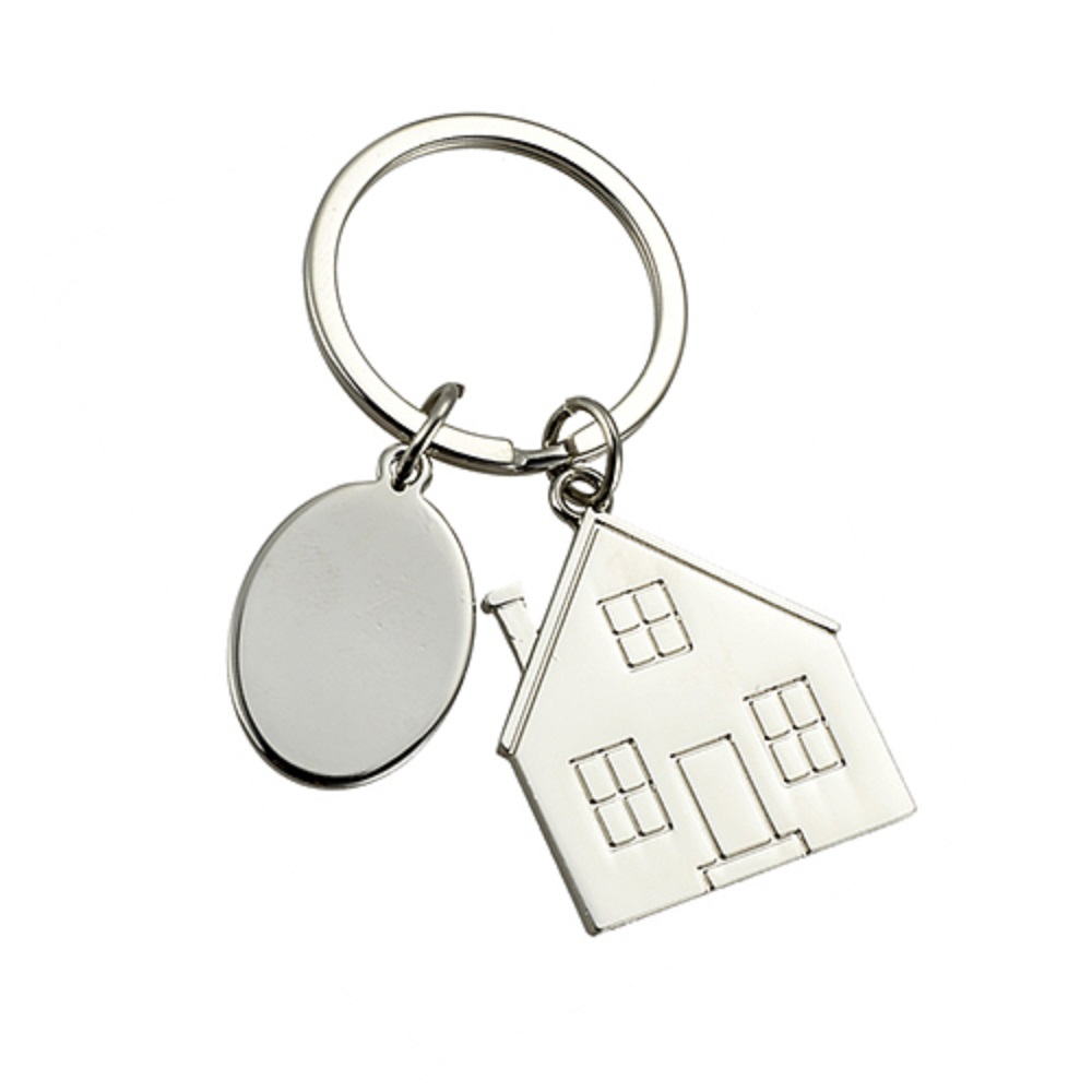 Металлический брелок с шильдом Домик