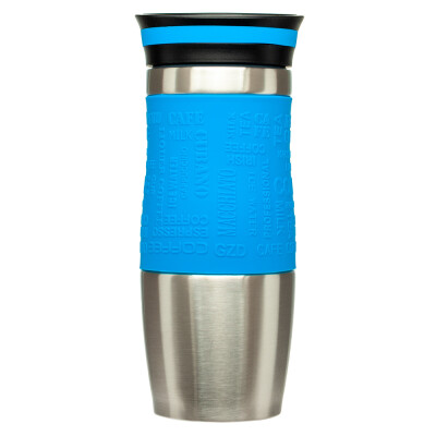 Металева термочашка з силіконовим утримувачем, 380 мл