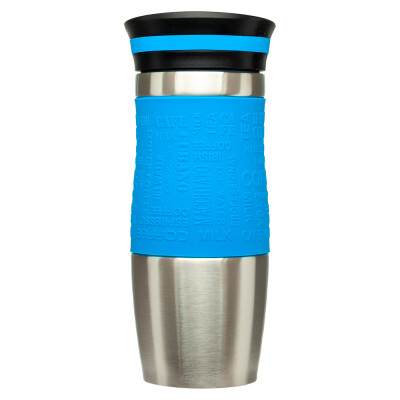 Металева термочашка з силіконовим утримувачем, 380 мл