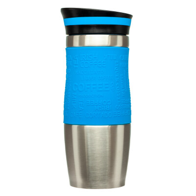 Металева термочашка з силіконовим утримувачем, 380 мл