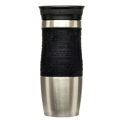 Металева термочашка з силіконовим утримувачем, 380 мл