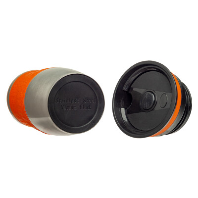 Металева термочашка з силіконовим утримувачем, 380 мл