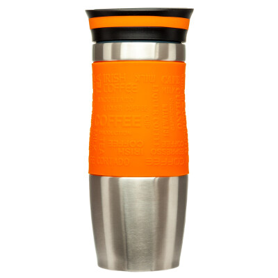 Металева термочашка з силіконовим утримувачем, 380 мл