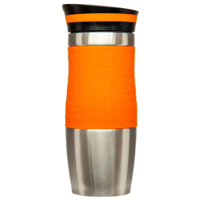 Металева термочашка з силіконовим утримувачем, 380 мл