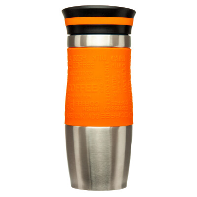 Металева термочашка з силіконовим утримувачем, 380 мл