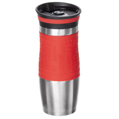 Металева термочашка з силіконовим утримувачем, 380 мл