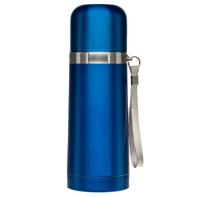 Небольшой металлический термос с ремешком, 350 мл