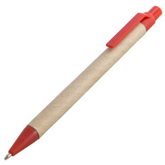 Ручка BAVOVNA из переработанной бумаги с цветным клипом