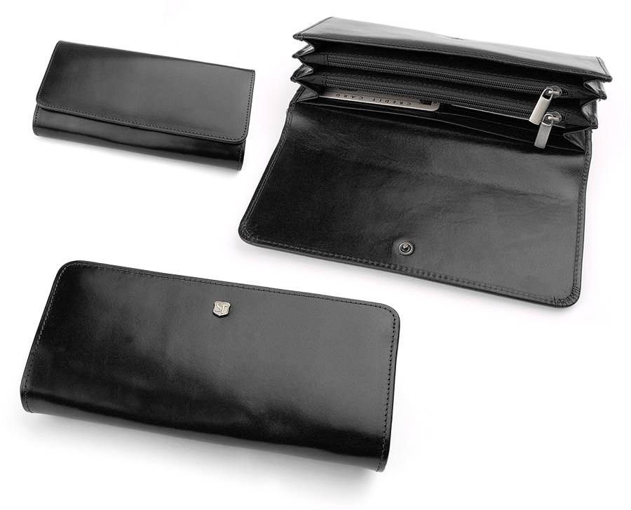 Гаманець жіночий з італійської шкіри на три відділення