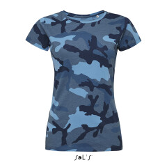 Футболка жіноча SOL'S Camo women, 150 г/м²
