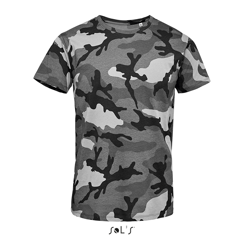 Мужская футболка SOL'S Camo men, 150 г/м²