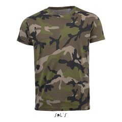 Мужская футболка SOL'S Camo men, 150 г/м²