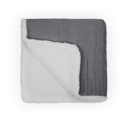 Вʼязаний плед з шерпою Soft