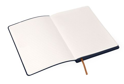 Записная книга A5 Twice в линию, кремовый блок