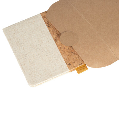 ЭКО записная книжка А5 пробка + лён