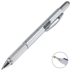 Многофункциональная шариковая ручка-стилус 5-в-1 пластиковая 'Giuliana' поворотная