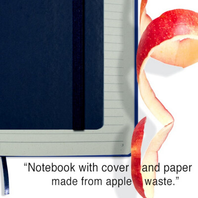 ЭКО записная книжка 'APPLE SKIN' А5 из кожуры яблок гибкая