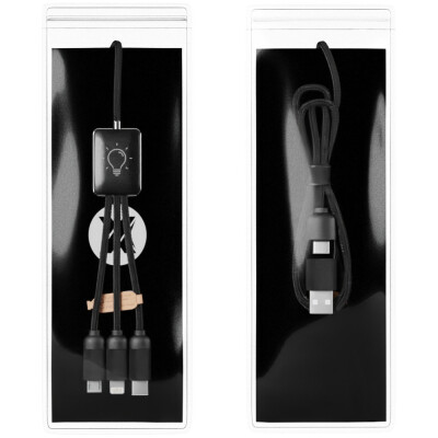 Зарядный кабель 5-в-1 (40 W) с LED подсветкой 'SCX.design C28'