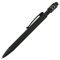 RELAXA, Ручка-антистресс со спинером, стилусом и цветными UV элементами, металл/софт-тач