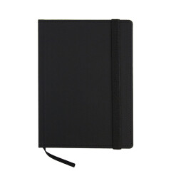 Блокнот А5 в клетку Софт, черный, крем. блок, жесткая обкл.