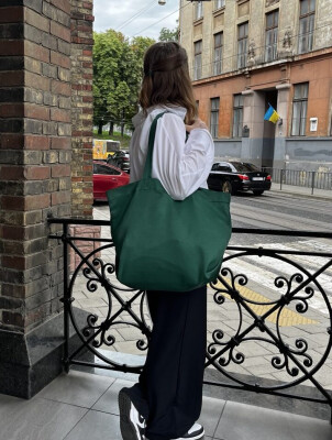 Пляжний набір з брендуванням: шопер з сіткою та водонепроникна торбинка