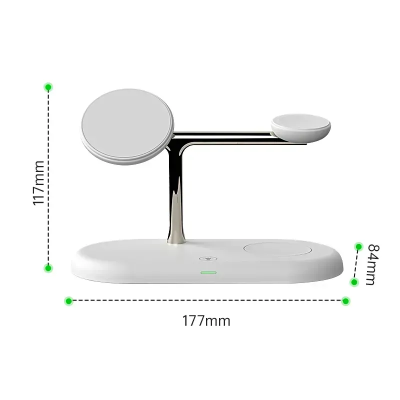 Бездротова док станция 3 в 1 Magsafe QINETIQ T256 23W