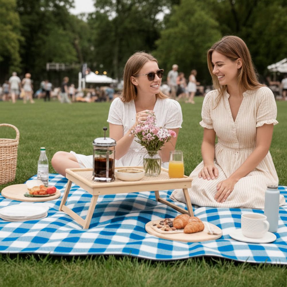 Плед флисовый двусторонний Soft Me Picnic 130х180см